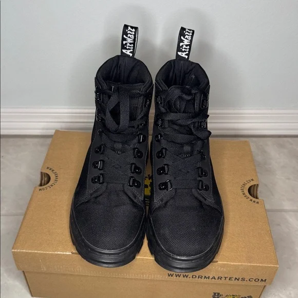 Dr martens Black Canvas Lace-Up Boots - Picture 2 of 7